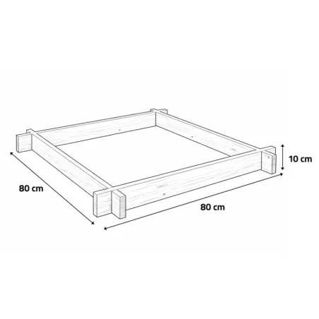 Lot de 3 carrés potager bois de sapin avec géotextile