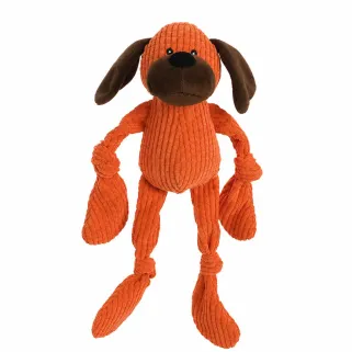 Jouet Peluche Chien en Velours Orange - 36 cm