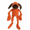 Jouet Peluche Chien en Velours Orange - 36 cm