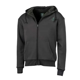 Sweat à capuche zippé vert Treeland polaire 100% polyester