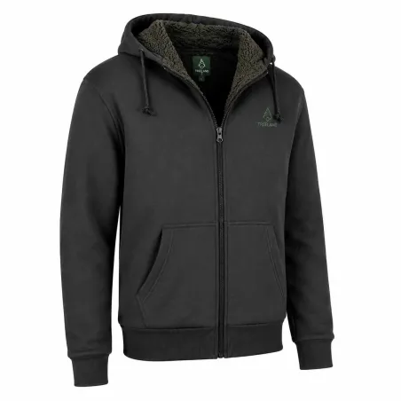 Sweat à capuche zippé vert Treeland polaire 100% polyester
