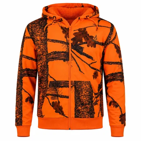 Sweat Capuche Zippé Treeland Fluo Camo Polaire 100% Polyester