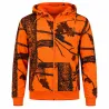 Sweat Capuche Zippé Treeland Fluo Camo Polaire 100% Polyester