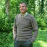 Pull Vincennes col V brun