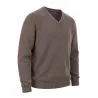 Pull Vincennes col V brun