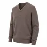 Pull Vincennes col V brun