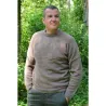 Pull Roanne col rond brun