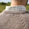 Pull Roanne col rond brun