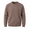 Pull Roanne col rond brun