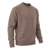 Pull Roanne col rond brun