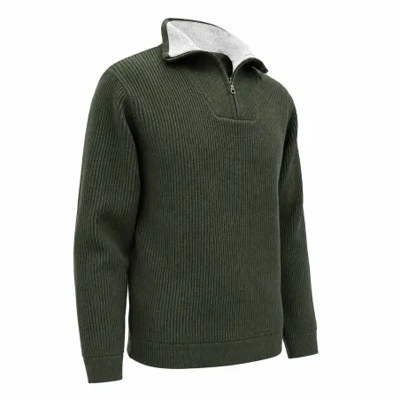 Pull col camionneur kaki Lorry taille S à 3XL