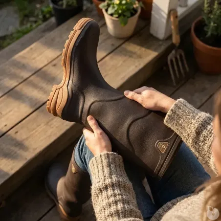 Bottes Rouchette Optimum résistantes lisier et hydrocarbures marron