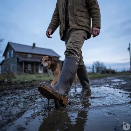 Bottes Rouchette Optimum résistantes lisier et hydrocarbures marron