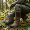 Bottes chasse cuir marron fourrée Iceland Gore-Tex + sac