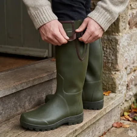 Bottes Pioneer Hunting Green confort caoutchouc 40 à 46