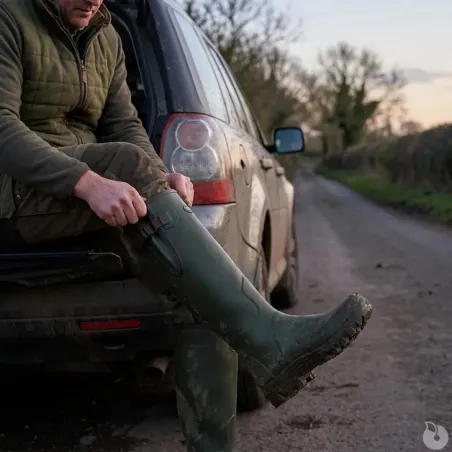 Bottes Pioneer Hunting Green confort caoutchouc 40 à 46