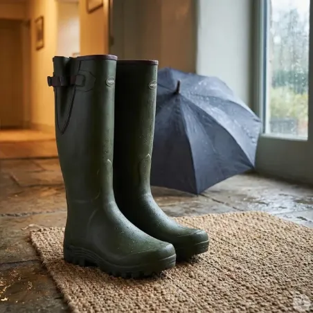 Bottes Pioneer Hunting Green confort caoutchouc 40 à 46