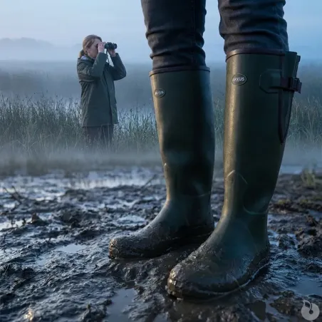 Bottes Pioneer Hunting Green confort caoutchouc 40 à 46