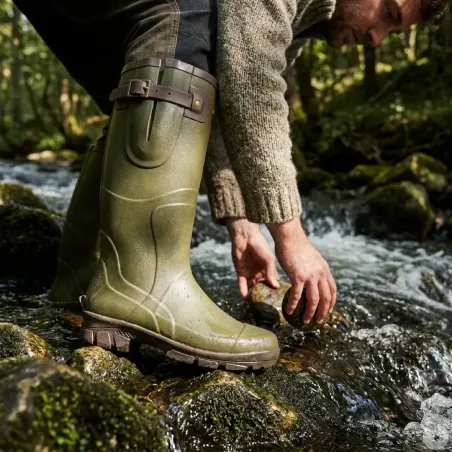 Bottes de chasse Colorado caoutchouc kaki marron 39 à 47