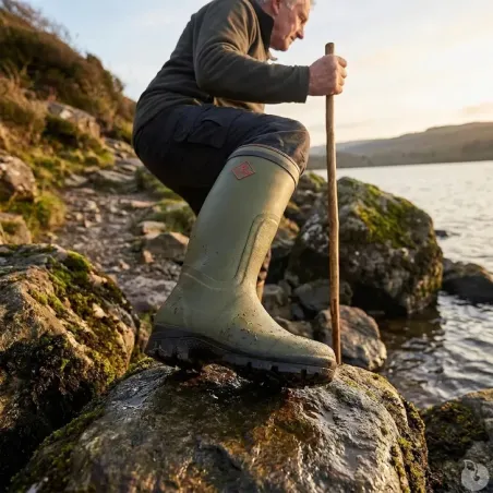Bottes de chasse Dakota caoutchouc kaki 39 à 47