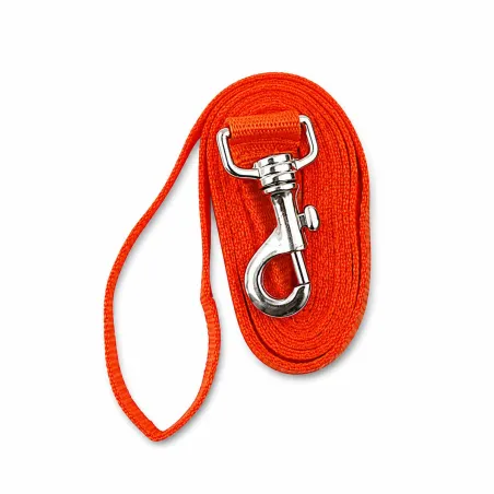 Laisse chien 1,50 m orange largueur 25 mm