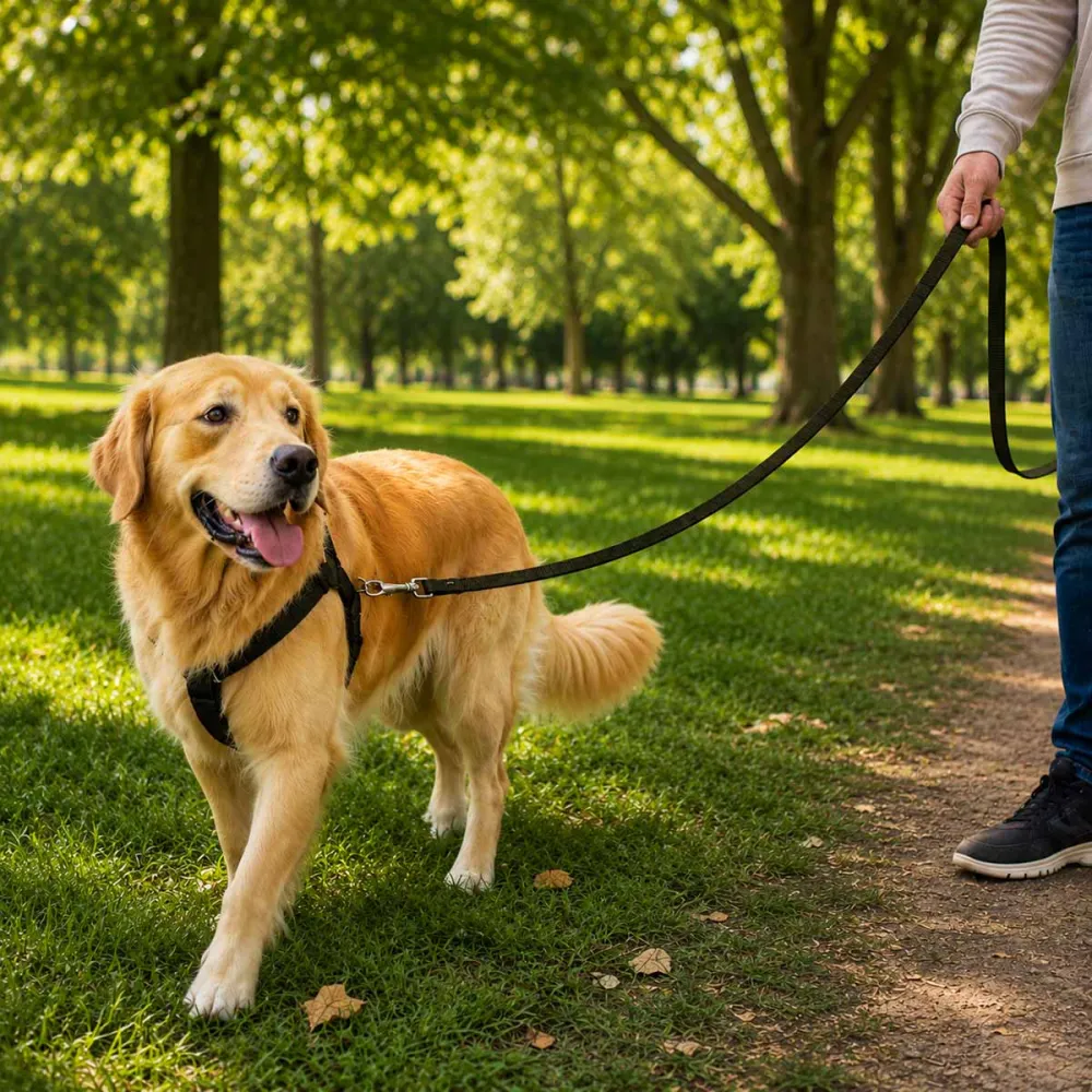 Longe pour chien kaki de 5 mètres avec mousqueton
