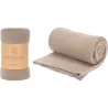 Plaid polaire taupe 125x150 cm doux et chaleureux | Ducatillon