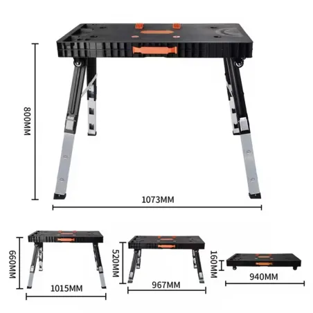 Établi 5 en 1 multifonction atelier bricolage DIY compact