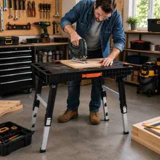 Établi 5 en 1 multifonction atelier bricolage DIY compact