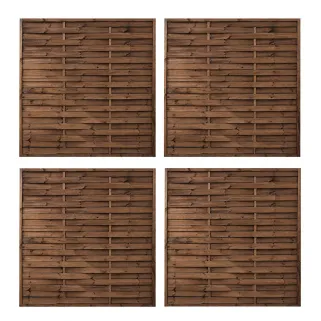 4 Panneaux bois occultant 180x180cm l.3,5cm