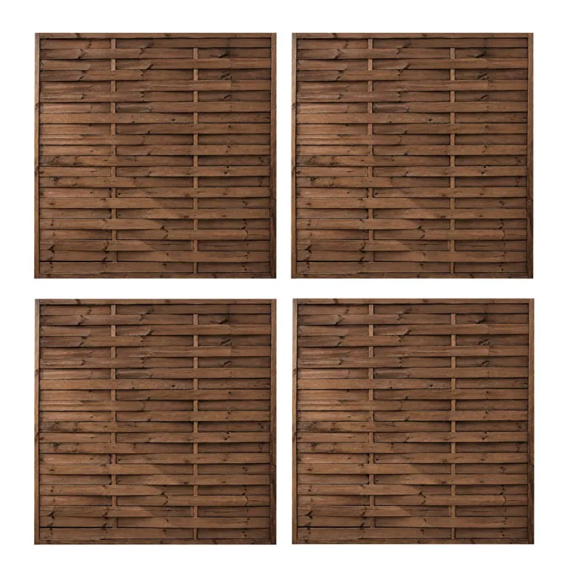 4 Panneaux bois occultant 180x180cm l.3,5cm