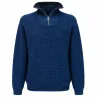 Pull Camionneur Carmel Indigo - Manches Longues - Col Montant