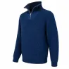 Pull Camionneur Carmel Indigo - Manches Longues - Col Montant
