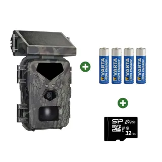 Caméra Solaire Night Vision 20MP + 4 pile + carte SD