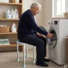 Tabouret pivotant moderne siège d'appoint rotatif compact