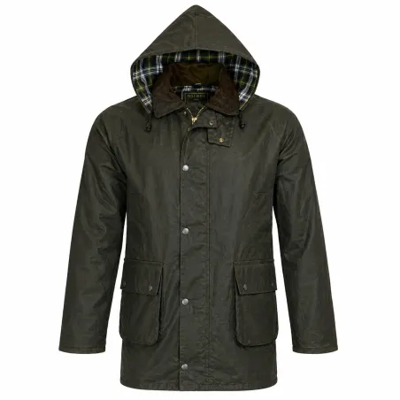 Veste Walker and Hawkes Poacher Vert Coton Ciré – style anglais