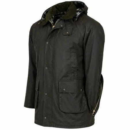 Veste Walker and Hawkes Poacher Vert Coton Ciré – style anglais