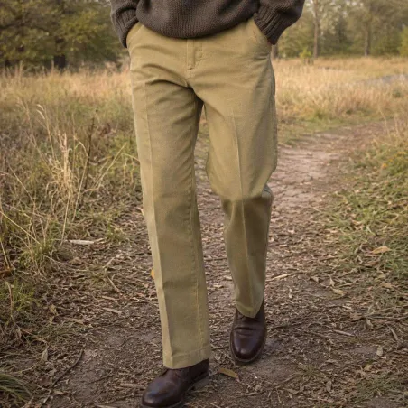 Pantalon Yorkley Moleskin Walker & Hawkes beige | Ducatillon