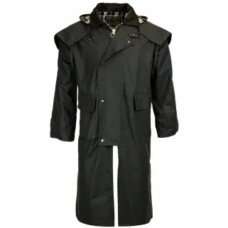 Manteau long Walker and Hawkes Waxstock Vert 