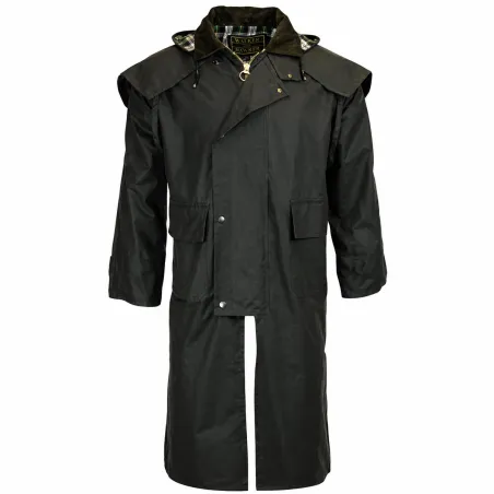Manteau long Walker and Hawkes Waxstock Vert 