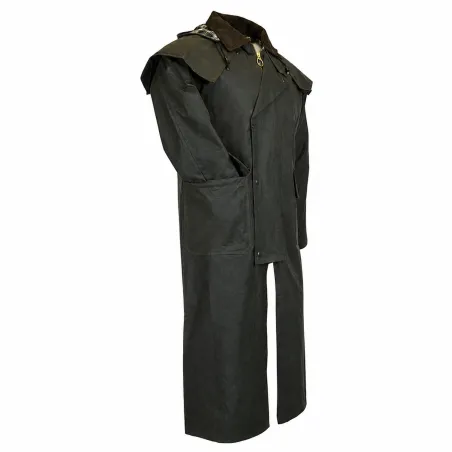 Manteau long Walker and Hawkes Waxstock Vert 