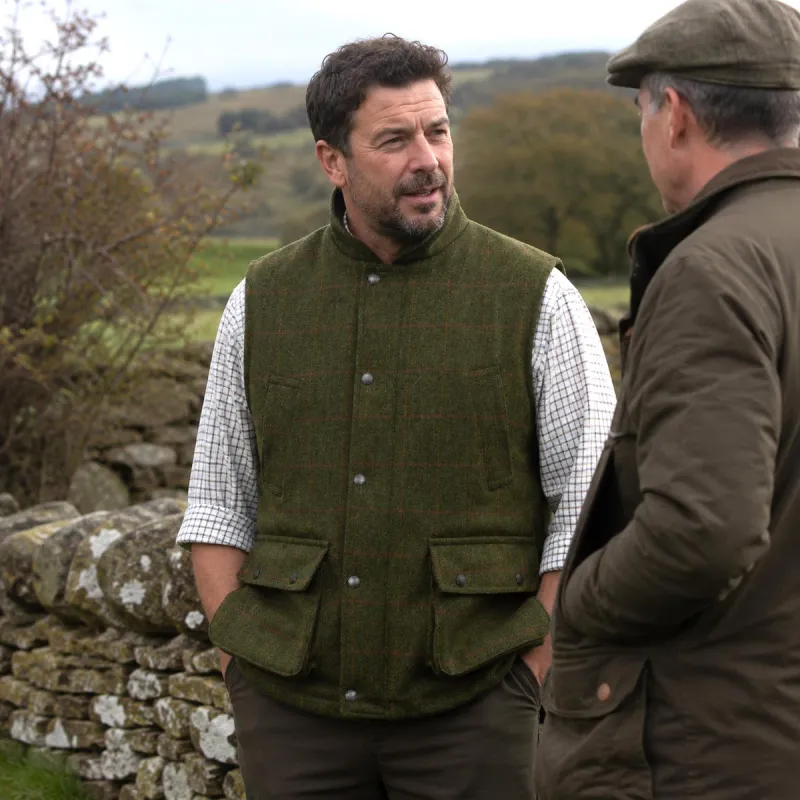 Gilet Walker and Hawkes Barington Shooting Vert Laine