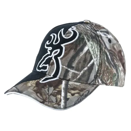 Casquette Big Buckmark coton noir camo forest taille unique