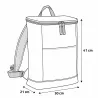 Sac à dos isotherme gris 25L - Polyester résistant et confort ergonomique