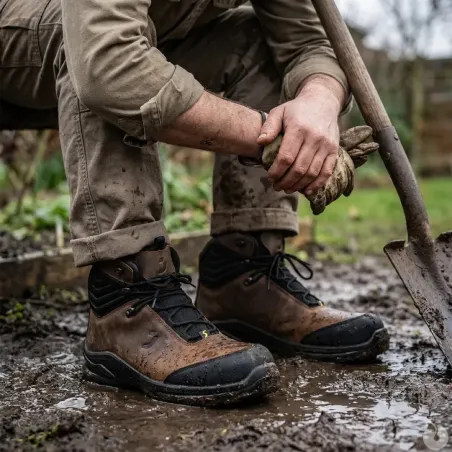Chaussures sécurité Modulo Lea montantes S3S cuir marron