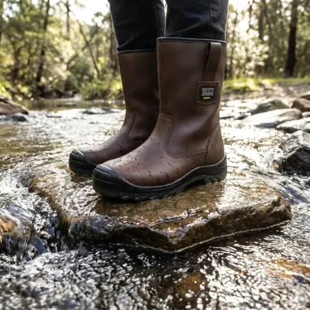 Pack bottes sécurité Alask S3 marron acier cuir antistatique