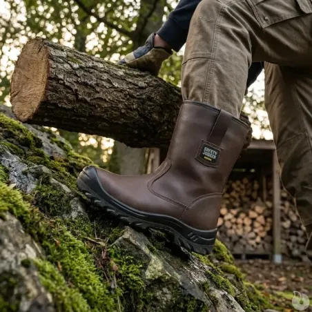 Pack bottes sécurité Alask S3 marron acier cuir antistatique