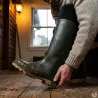 Bottes PVC vertes en plastique - Chaussures imperméables
