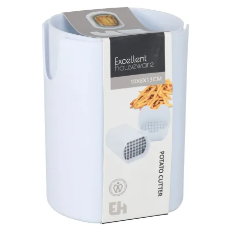 Coupe-frites en PP avec lame inox - Blanc 10x7,7x13 cm