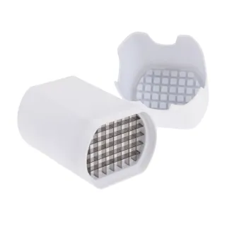 Coupe-frites en PP avec lame inox - Blanc 10x7,7x13 cm